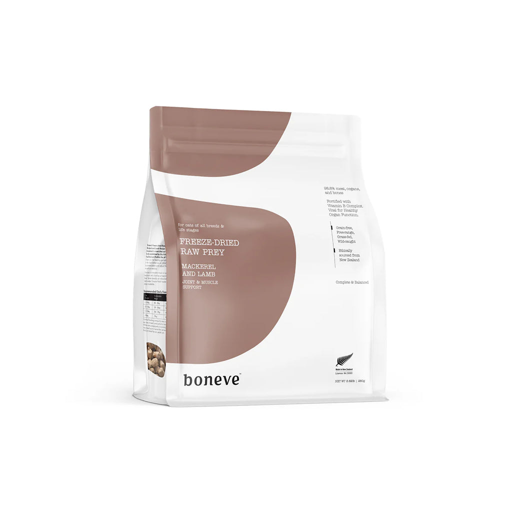 Boneve Freeze-Dried Raw Prey Mackerel & Lamb Dry Cat Food
