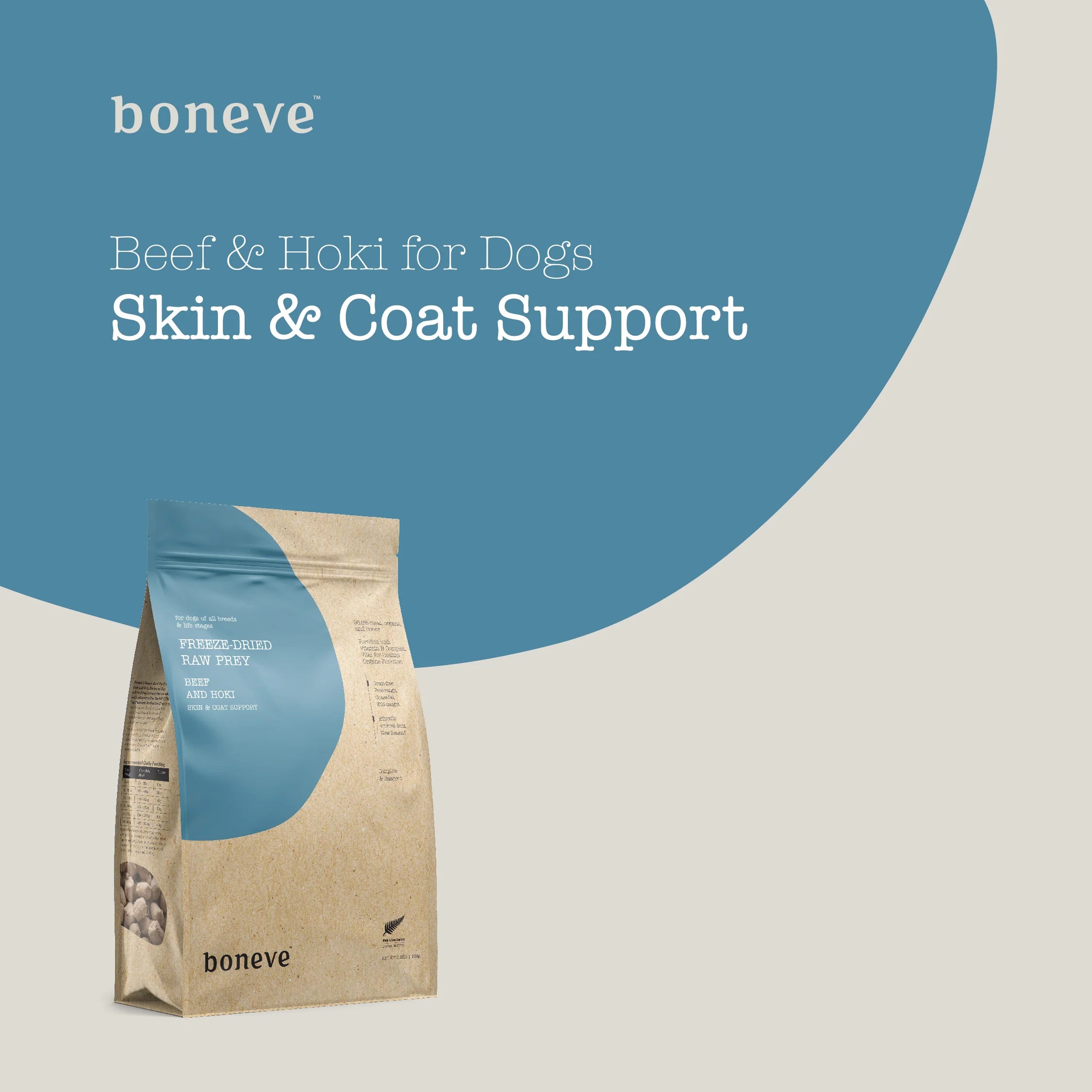 Boneve Freeze-Dried Raw Beef & Hoki Dry Dog Food