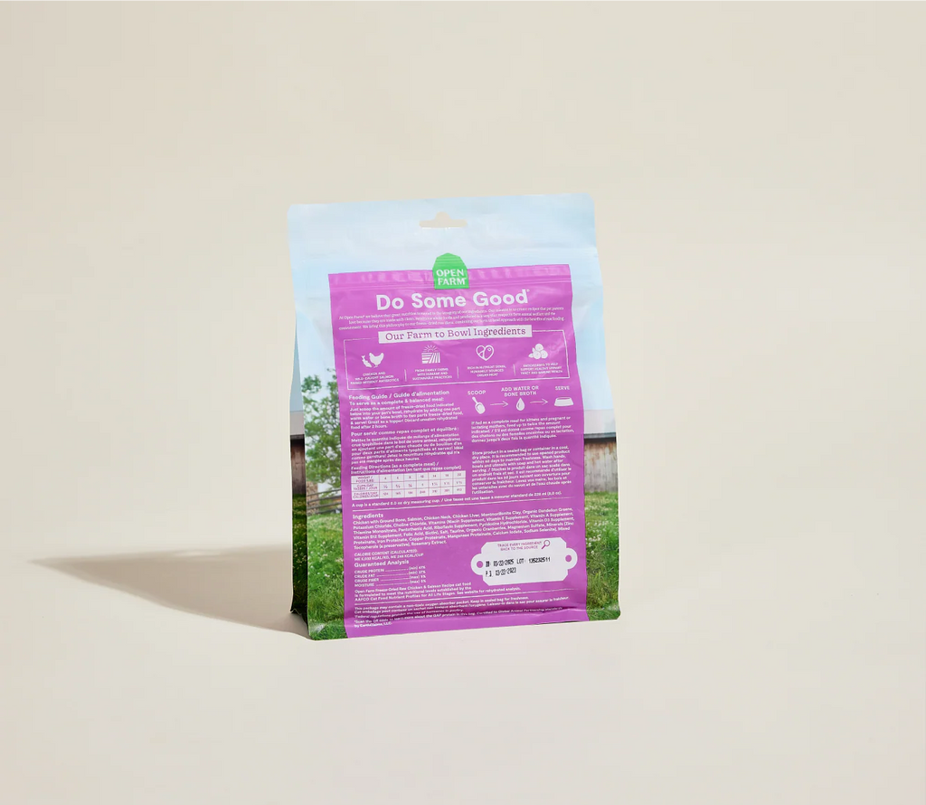 Open Farm Freeze Dried Raw Chicken & Salmon Morsels Dry Cat Food 99G