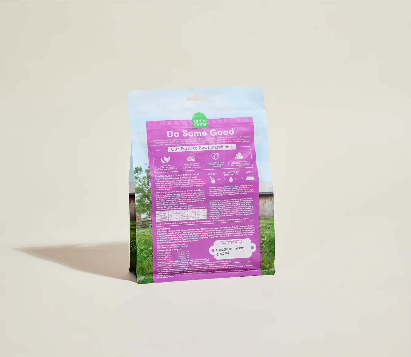 Open Farm Freeze Dried Raw Chicken & Salmon Morsels Dry Cat Food 99G