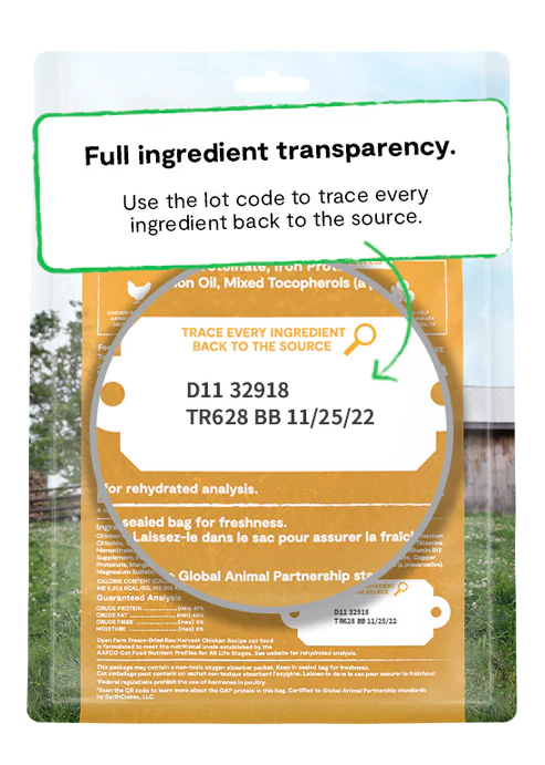 Open Farm Freeze Dried Raw Harvest Chicken Morsels Dry Cat Food 99G