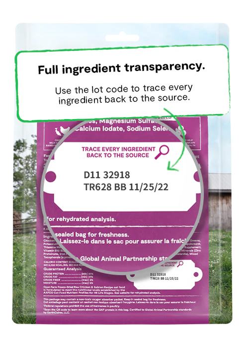 Open Farm Freeze Dried Raw Chicken & Salmon Morsels Dry Cat Food 99G