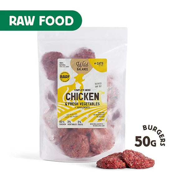 Wild Balance Complete BARF Menu Chicken Raw Food for Cats 1KG